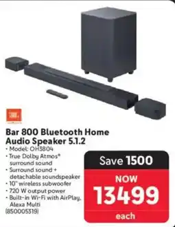 Makro JBL Bar 800 Bluetooth Home Audio Speaker 5.1.2 offer