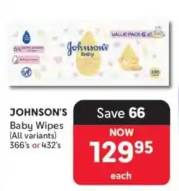 Makro Johnson's Baby Wipes offer