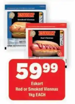 OK Grocer Eskort Red or Smoked Viennas offer