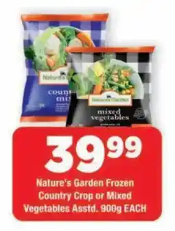 OK Grocer Nature's Garden Frozen Country Crop or Mixed Vegetables offer