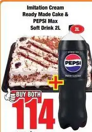 Boxer Pepsi - imitation cream ready made cake & soft drink offer