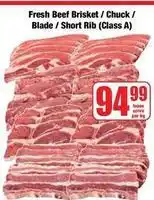 Boxer Fresh beef brisket / chuck / blade / short rib (class a) offer