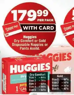 OK MiniMark Huggies Disposable Nappies or Pants Assstd. offer