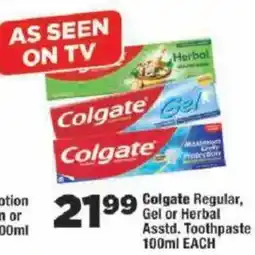 OK MiniMark Colgate Regular, Gel or Herbal Toothpaste offer