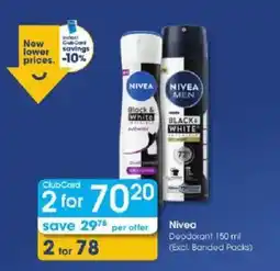 Clicks Nivea Deodorant offer