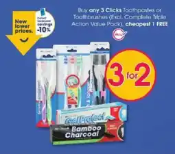 Clicks Clicks Toothpastes or Toothbrushes offer