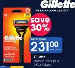 Clicks Gillette Fusion5 Razor plus offer