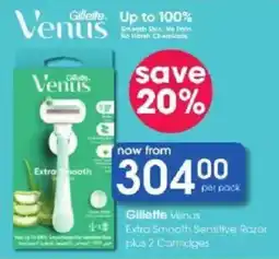 Clicks Gillette Venus Extra Smooth Sensitive Razor offer