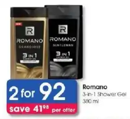 Clicks Romano 3-in-1 Shower Gel offer