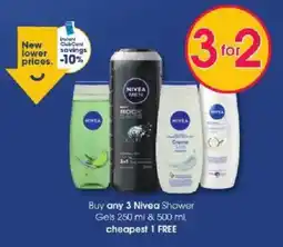 Clicks Nivea Shower Gels offer