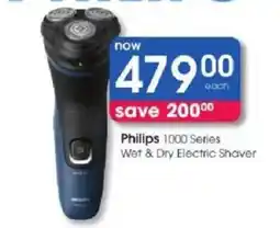Clicks Philips 1000 Series Wet & Dry Electric Shaver offer