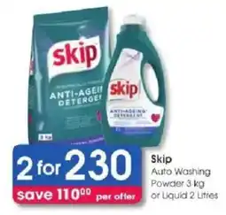 Clicks Skip Auto Washing Detergent offer