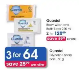 Clicks Guardol Body Wash and Bath Soak offer