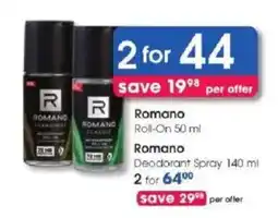 Clicks Romano Roll-On offer
