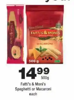 OK urban Fatti's & Moni's Spaghetti or Macaroni offer