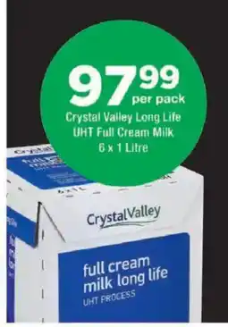 OK urban Crystal Valley Long Life UHT Full Cream Milk offer