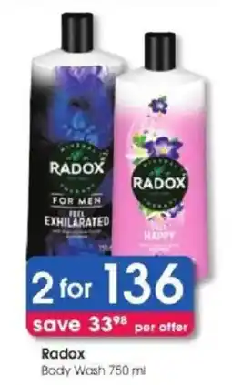 Clicks Radox Body Wash offer
