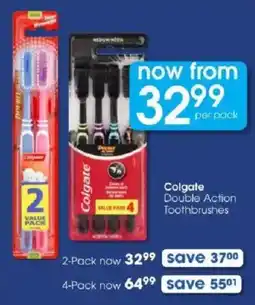 Clicks Colgate Double Action Toothbrushes offer