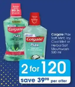 Clicks Colgate Plax Mouthwash offer