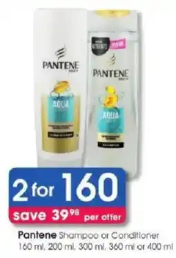 Clicks Pantene Shampoo or Conditioner offer