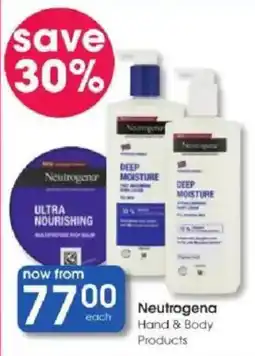 Clicks Neutrogena Hand & Body Products offer