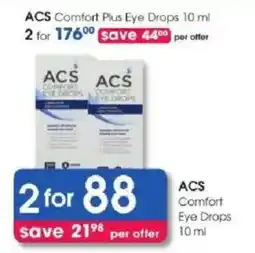 Clicks ACS Comfort Plus Eye Drops offer