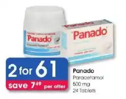 Clicks Panado Paracetamol offer