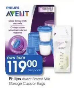 Clicks Philips Avent Breast Milk Storage Cups or Bags offer