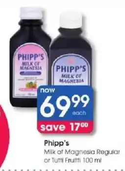 Clicks Phipp's Milk of Magnesia offer
