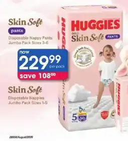 Clicks Huggies Skin Soft Pants offer