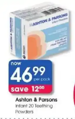 Clicks Ashton & Parsons Infant 20 Teething Powders offer