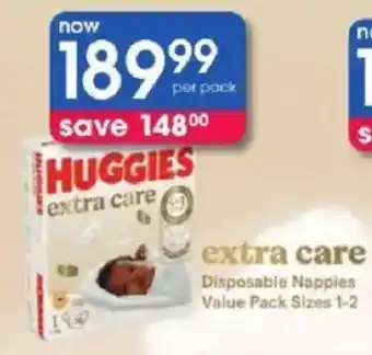 Huggies extra care Disposable Nappies