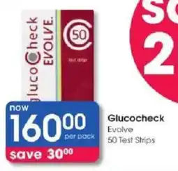 Clicks Glucocheck Evolve 50 Test Strips offer