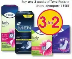 Clicks Tena Pads or Liners offer