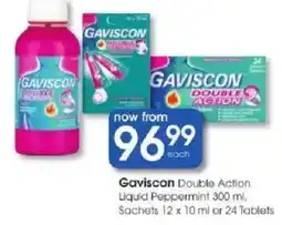 Clicks Gaviscon Double Action Liquid Peppermint offer