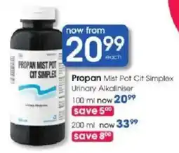 Clicks Propan Mist Pot Cit Simplex offer