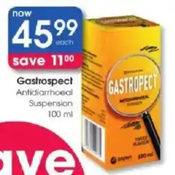 Clicks Gastropect Antidiarrhoeal Suspension offer