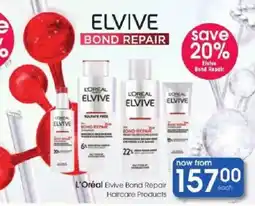 Clicks L'Oréal Elvive Bond Repair Haircare Products offer
