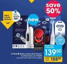 Clicks Oral-B Battery-Operated Electric Toothbrushes and Refills offer