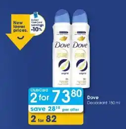 Clicks Dove Deodorant offer