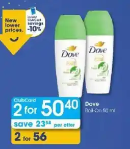 Clicks Dove Roll-On offer