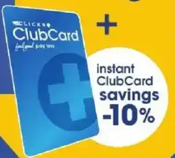 Clicks ClubCard offer