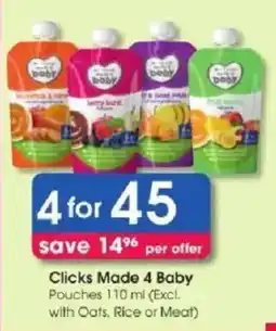 Clicks Clicks Made 4 Baby Pouches offer