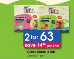 Clicks Clicks Made 4 Tots Cookies offer