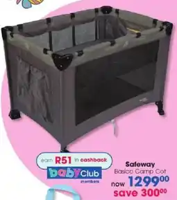 Clicks Safeway Basico Camp Cot offer