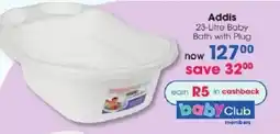 Clicks Addis 23-Litre Baby Bath with Plug offer
