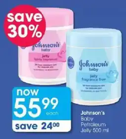 Clicks Johnson's Baby Petroleum Jelly offer
