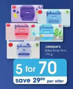 Clicks Johnson's Baby Soap Bars offer