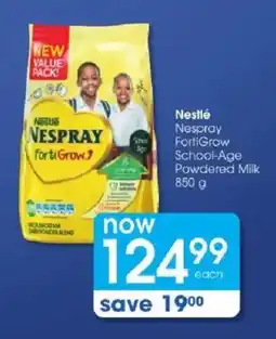 Clicks Nestlé Nespray FortiGrow School-Age Powdered Milk offer