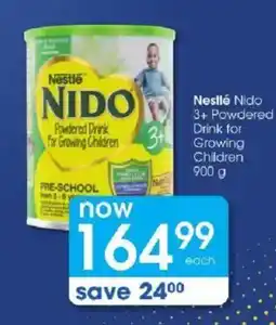 Clicks Nestlé Nido 3+ Powdered Drink for Growing Children offer